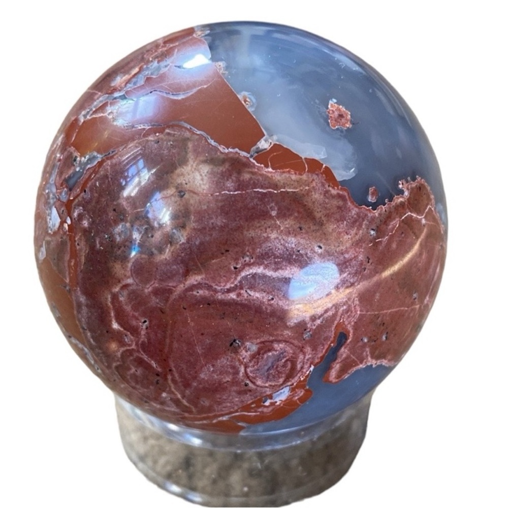 Red Volcano Agate Sphere - Picture 3 of 11